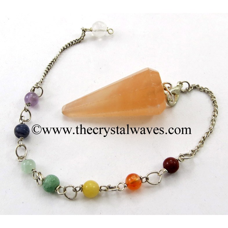 Faceted Pendulums With Chakra Beads Chain